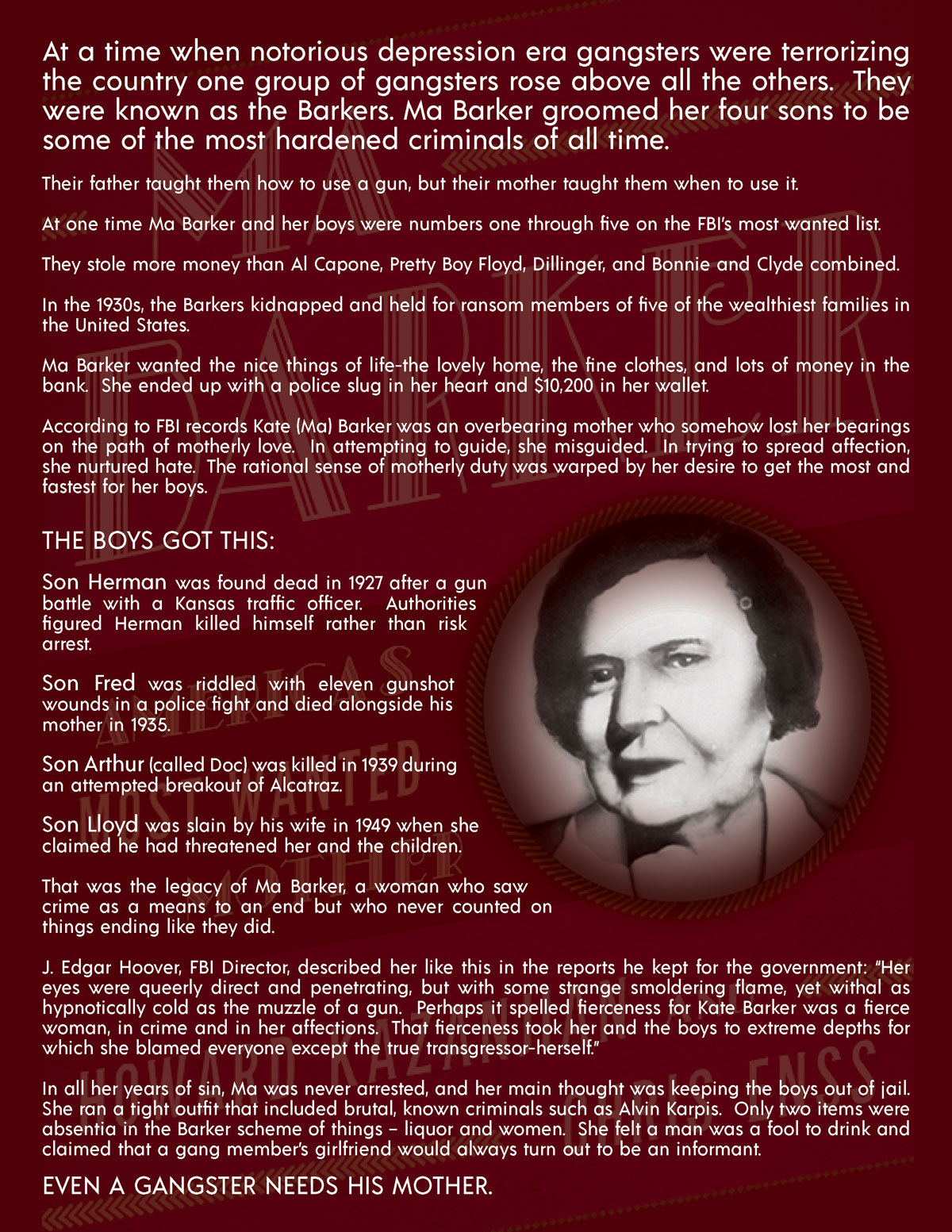 Ma Barker Info